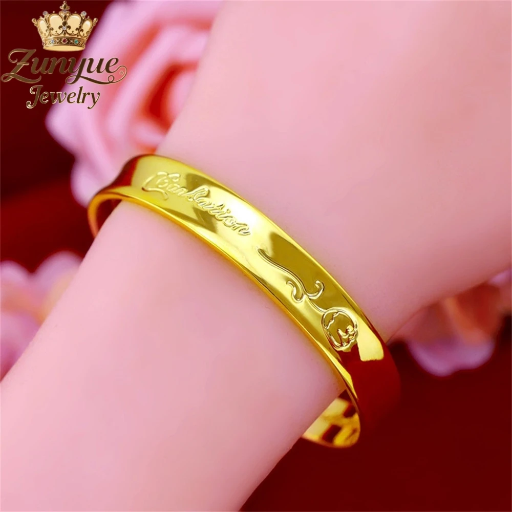 Sand Gold Carnation Bracelet Luxury Quality Jewelry Handicraft Best Selling Fashion Jewelry Exquisite Elegant Popular Charms