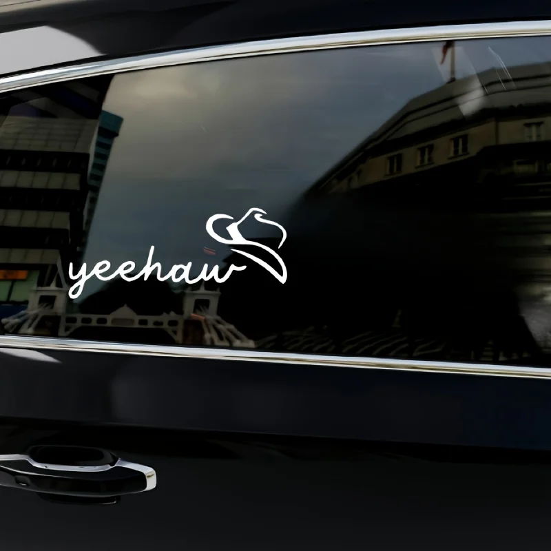 Stickers | Rearview Mirror Stickers | Trendy Car Mirror Stickers | West Yeehaw Texas Stickers/5.9 Inch Universal Car Stickers