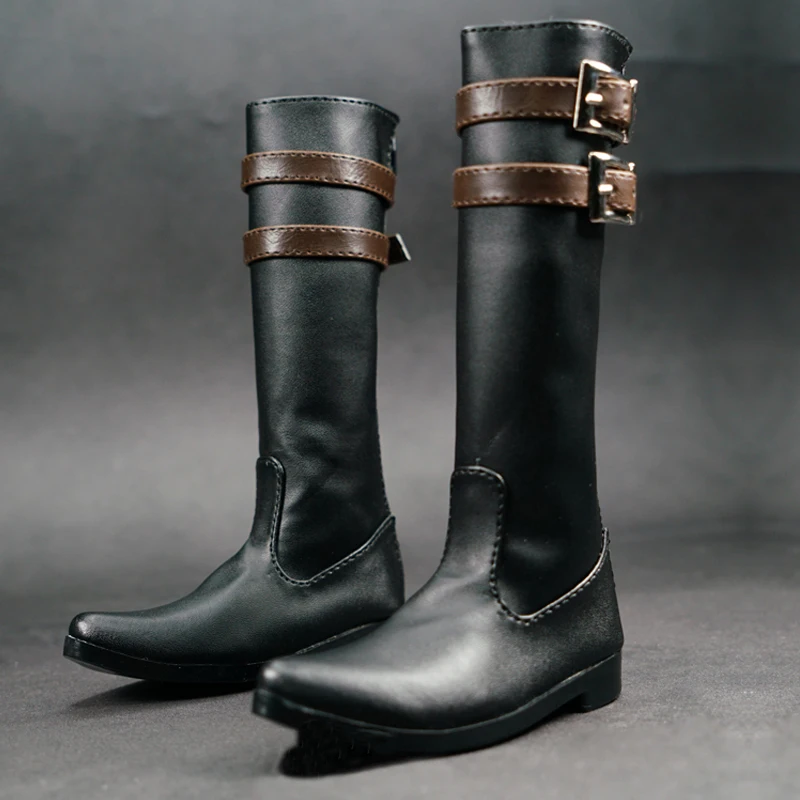 

D04-A612 handmade toy 1/4 1/6 MSD Doll BJD/SD doll Accessories leather shoes Black Double Button Boots 1pair