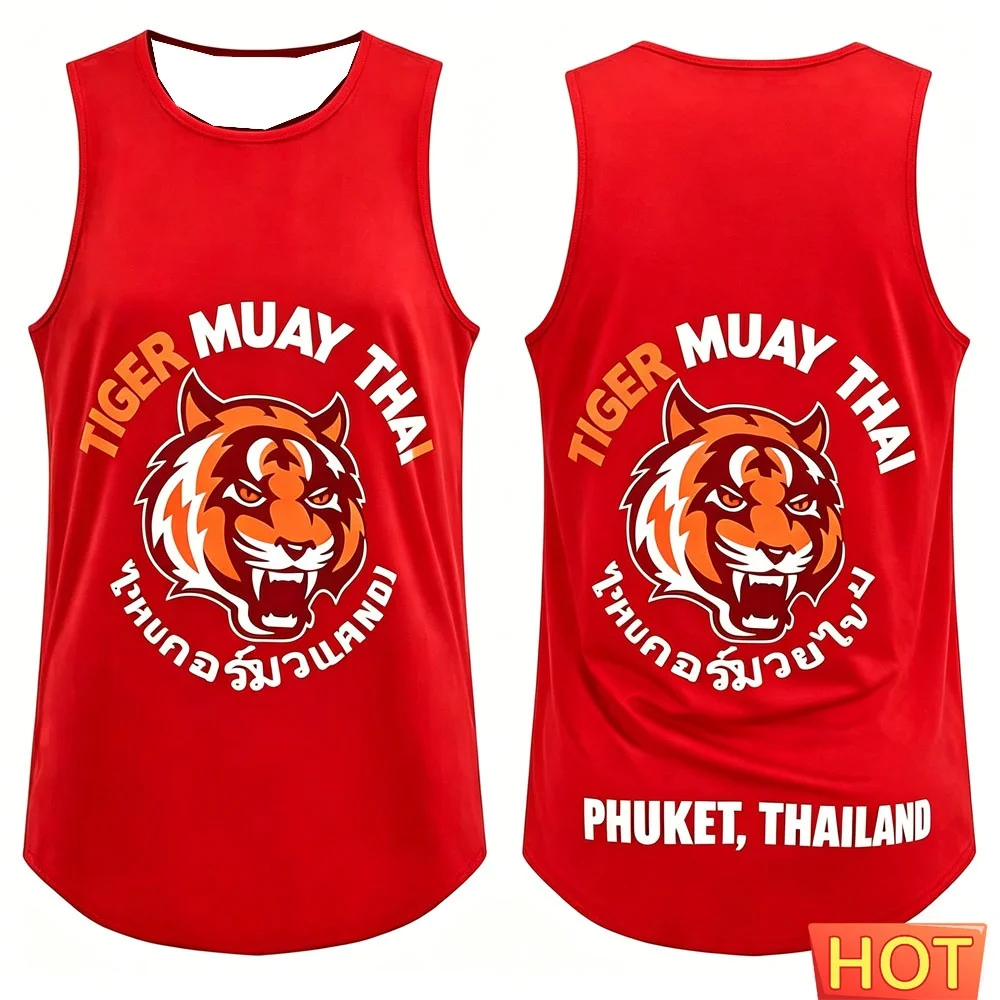 T-Shirts Tanktop Sommer Herren Boxweste Lässige Herren Rundhals Ärmellose Kleidung Schnelltrocknendes T-Shirt FamilyMatching – Detail 8