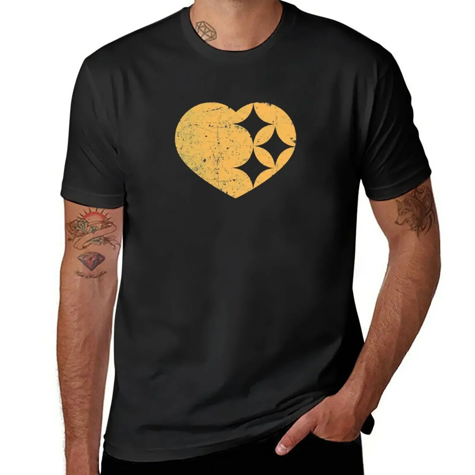 Steeler Heart T-Shirt anime Blouse aesthetic clothes mens t shirts pack