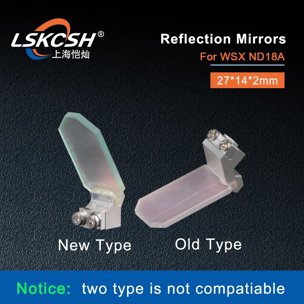 

LSKCSH WSX Original Laser Reflective Lens/Reflection Mirrors with Holder 27*14*2mm For WSX ND18A Laser Welding Head Wholesale