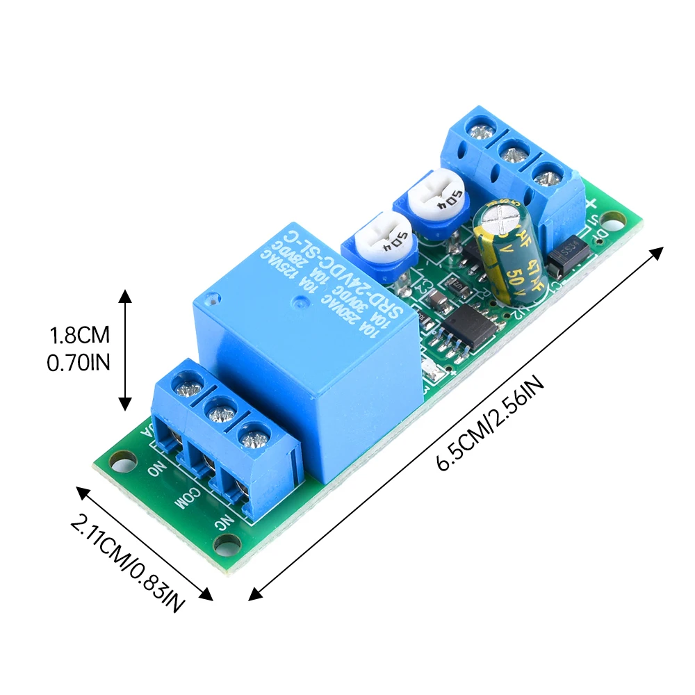 DC5V 12V 24V Adjustable Cycle Timer Dual Delay On/Off Switch 0-10sec/0-100sec/0-15min Timer Control Delay Relay Module