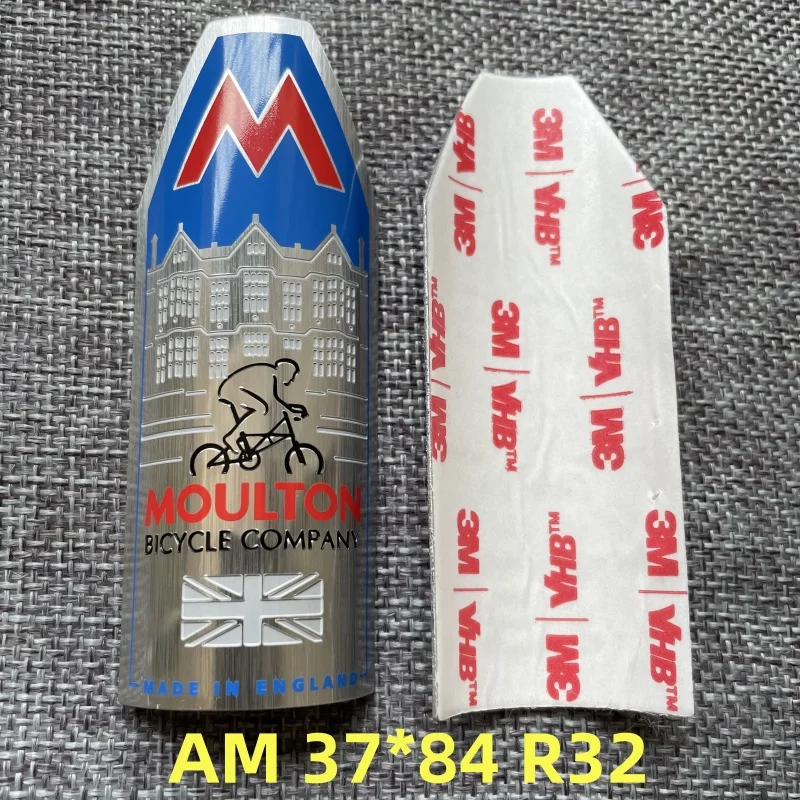

2x alexmoulton AM vintage classic Bike Head Badge Aluminum Decals Stickers BMX Folding Bicycle Frame Cycling Accessories emblem
