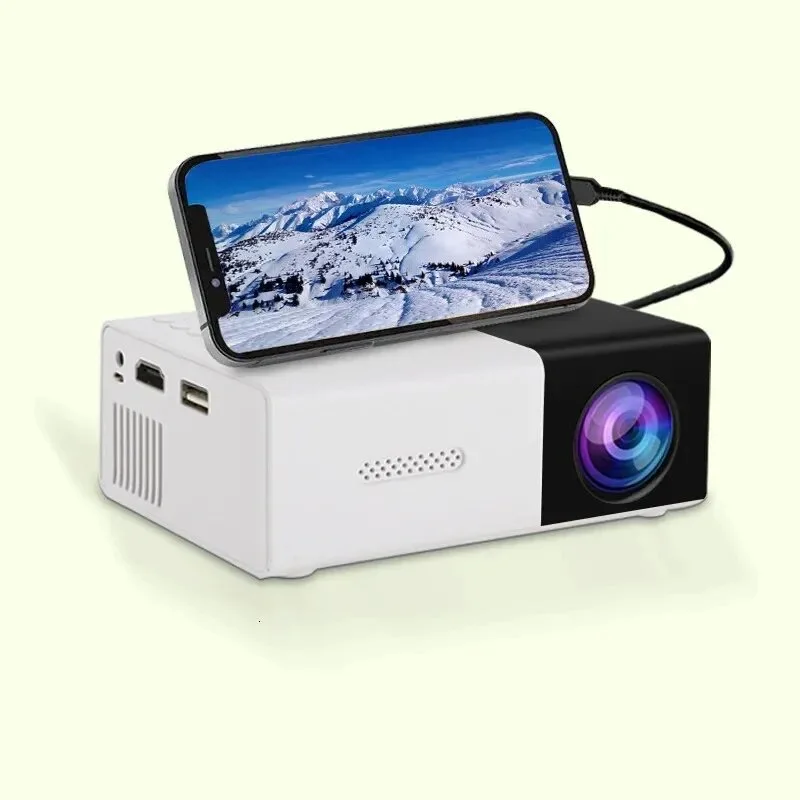 YG300 Portable HD Projector Home Theater Video Player Supports AV USB Connection LED Light Source Display Compact Non‑Occupying