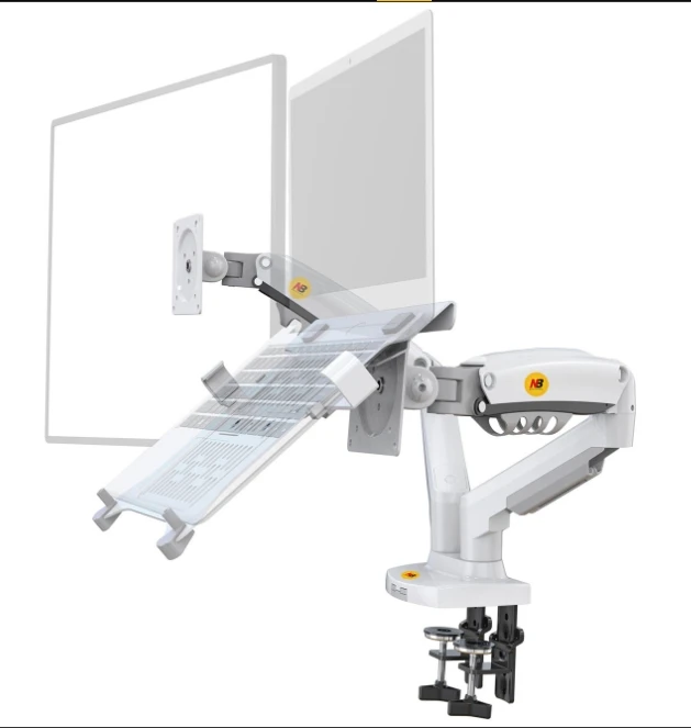 

North Bayou NB F160 Dual Monitor Desktop Bracket Full Motion Mount Full Motion Tv Wall Mount Articulating up and Down