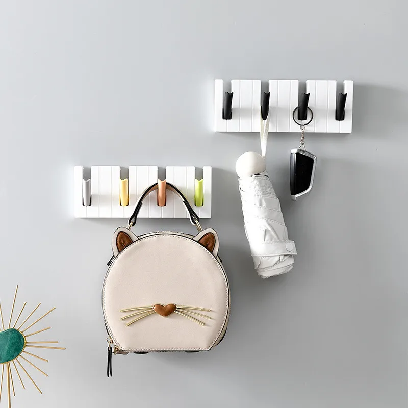 Foldable Coat Rack  Hallway Hat Hook Hanger Bedroom Door Wall-Mounting key holder Corner Room Kitchen Toilet Wall Brack Hook