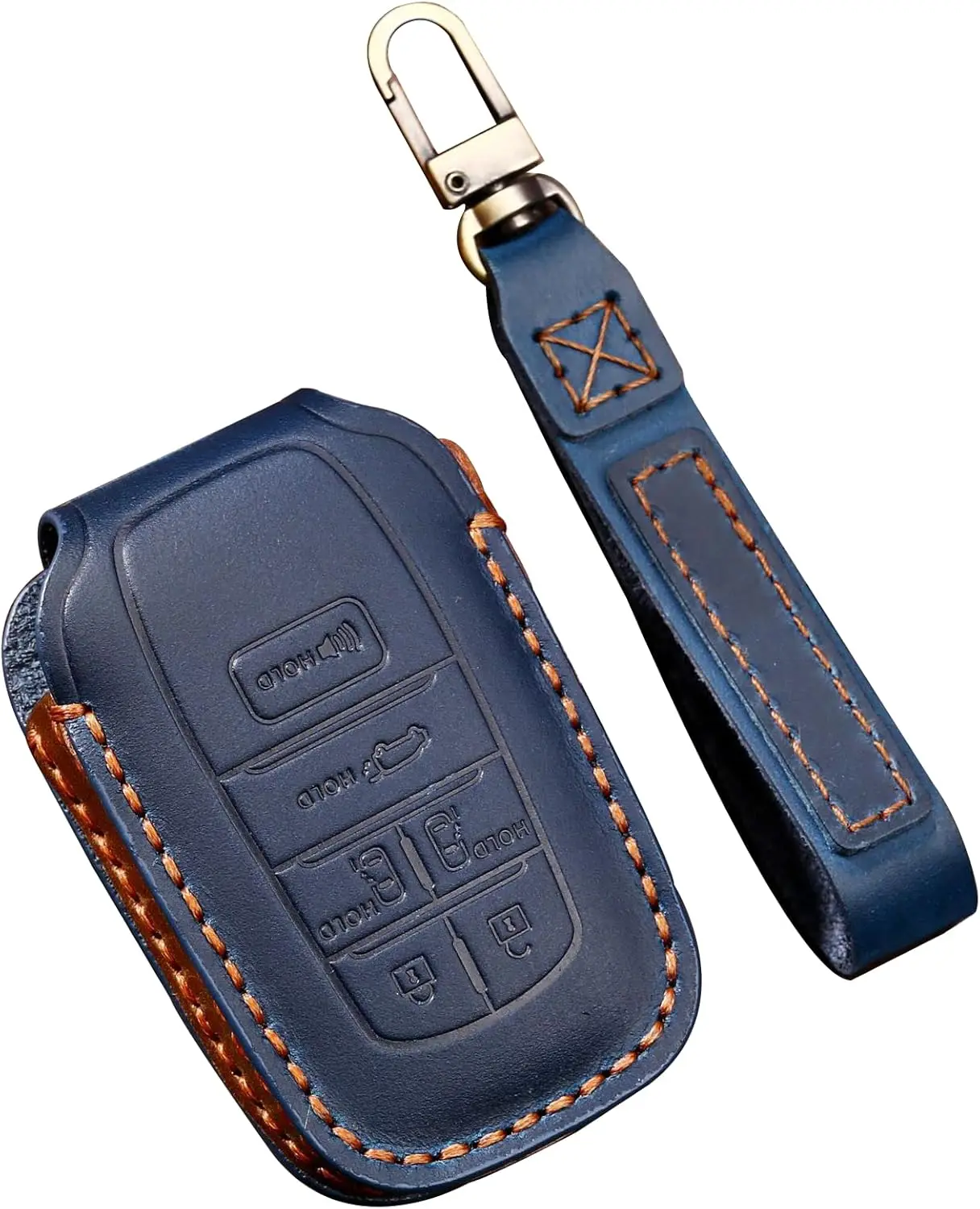 

WH Key Fob Cover Compatible With Toyota Sienna Car Key Case Leather Key Skin