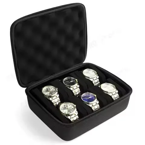 Image of 10-Fach Uhrenaufbewahrungsbox Uhren-Reißverschluss-Etui Tragbarer Uhrenorganizer Präsentationshalter für Armbanduhren und Smartwatches
