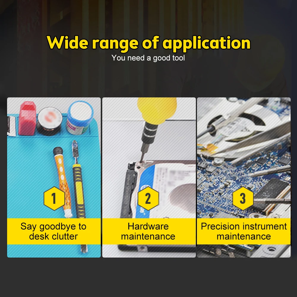 Silicone Soldering Mat ESD Antistatic Heat Resistant Insulation Work Mat Soldering Station Kit Repair Pad Maintenance Platform