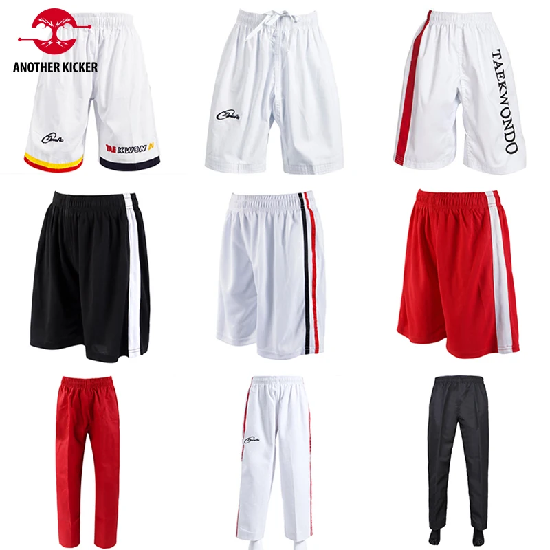 

Taekwondo Uniforms WTF Karate Judo Dobok Clothes Children Adult Martial Arts Muay Thai Pants 2022 TKD Costumes Kickboxing Shorts