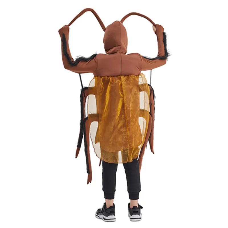 Costume d'Halloween drôle de cafard pour enfants et adultes, tenues de cosplay d'insectes, robe de paupières de Pourim, costume de carnaval de Pâques