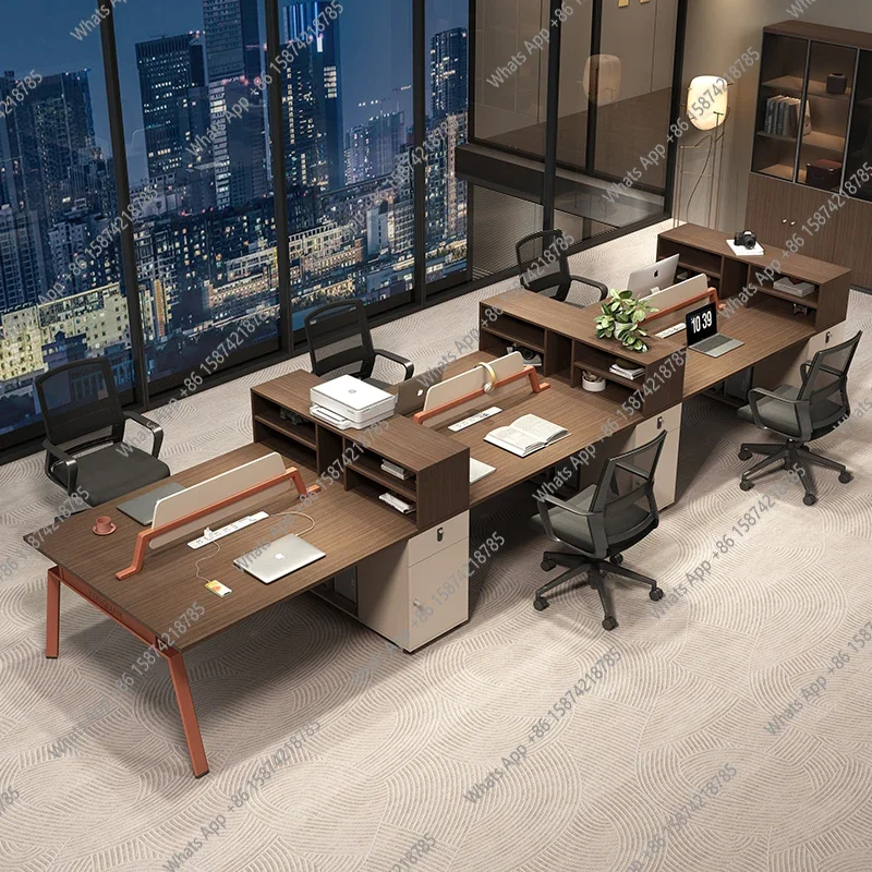 

J Office Desk And Chair Combination Is Simple And Modern, Six-person Card Seat, Financial Table, Desk, And Staff Seat Are Availa