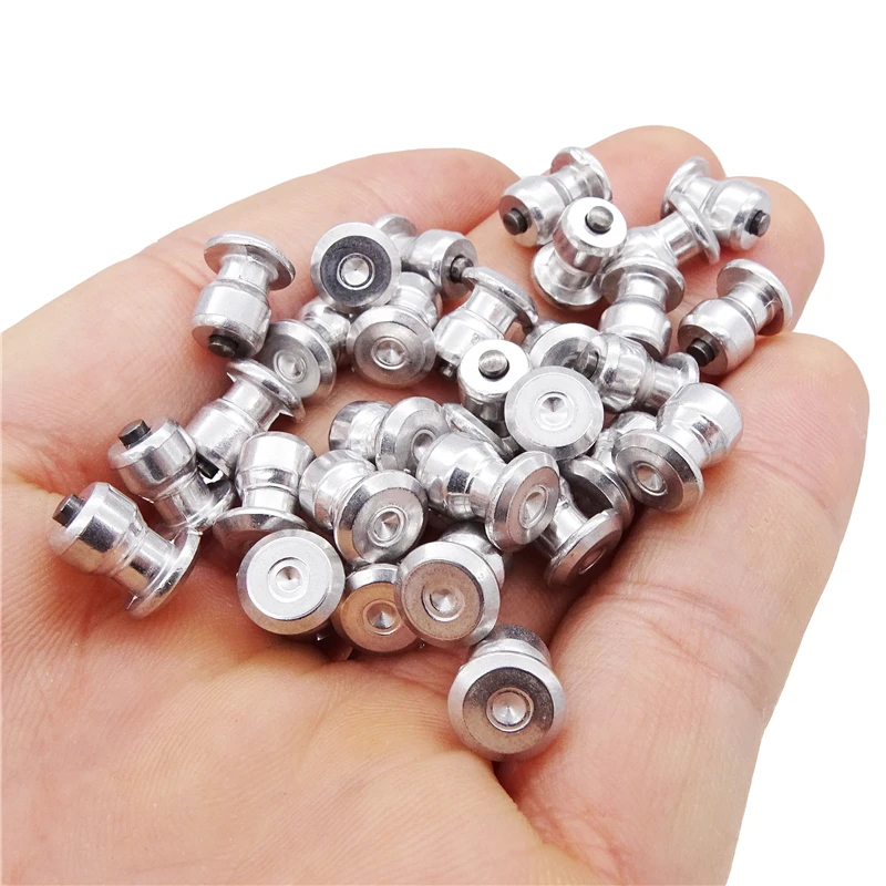 100 Pcs/Set 8*10mm Universal Aluminum Winter Snow Spikes Tyre Chains Anti-Slip Studs Car Durable Wheel Lugs Tires Studs Screw