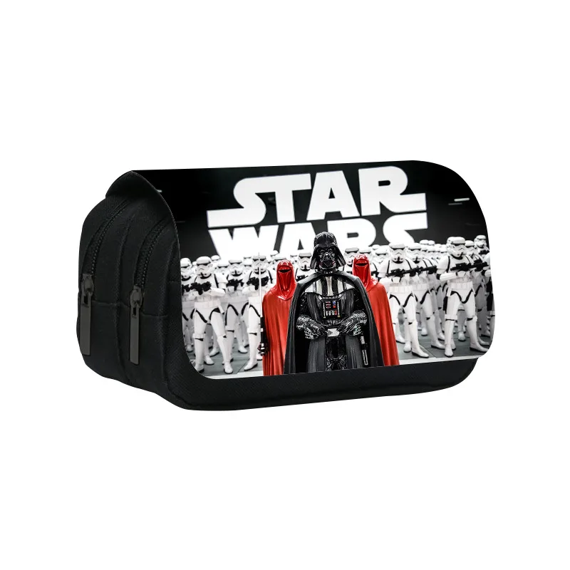 New Star Wars Double Layer Pen Bag Student Stationery Cartoon DIY Pencil Storage Bag