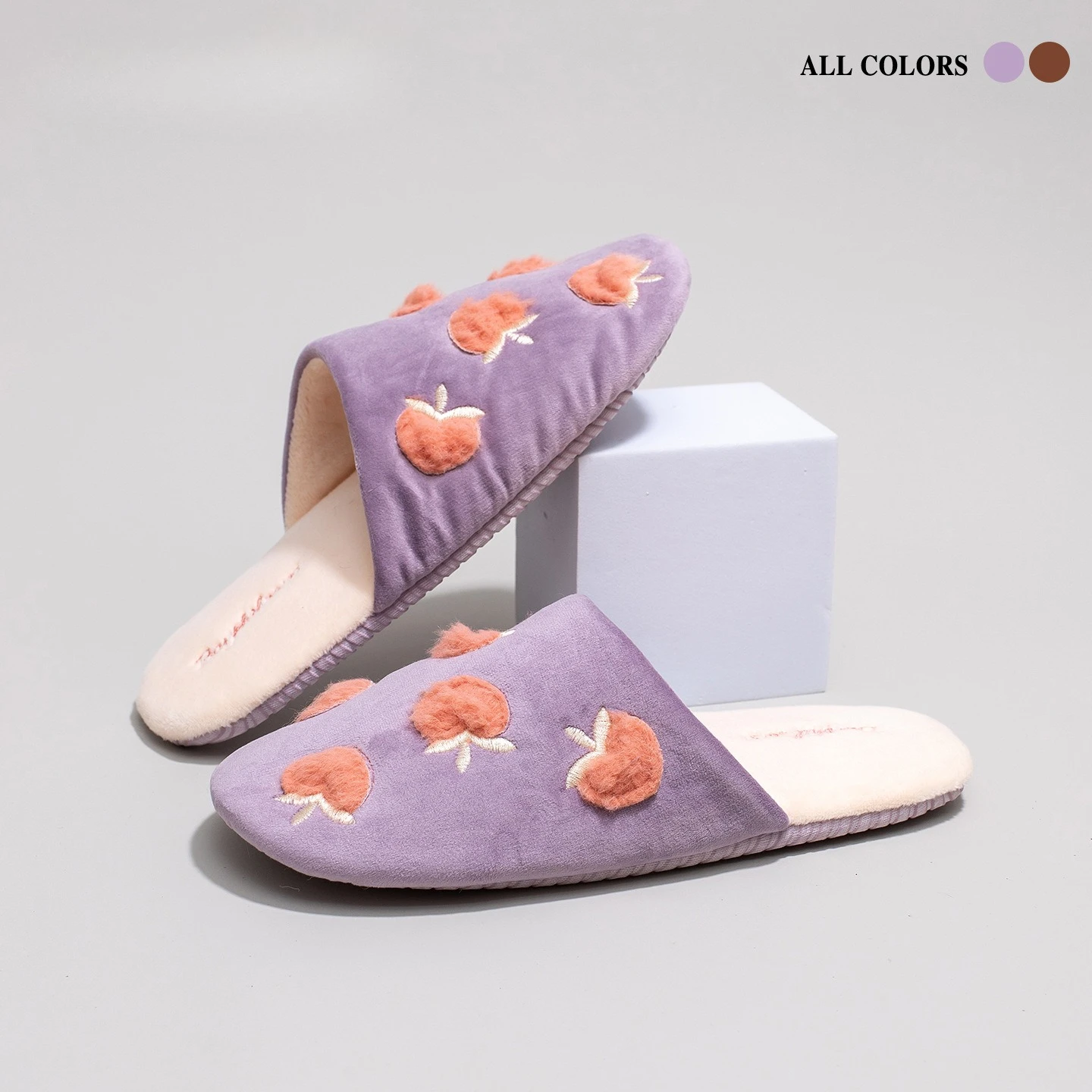 winter-couples-furry-indoor-thick-soled-warm-cotton-men-and-women-slippers-apple-embroidery-pattern-high-end-cozy-home-slippers