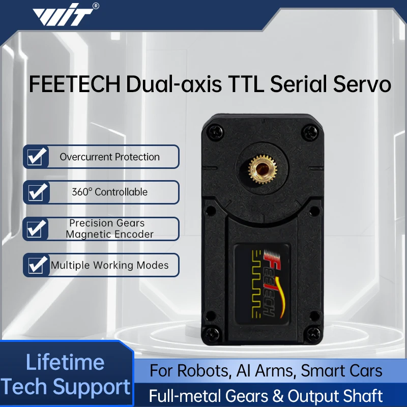 Feetech STS3215 Servo 7.4V 12V 20KG 30KG 360° Magnetic Encoding Feedback Serial Bus TTL Servo For SO-ARM100 Robot Arm DIY Progra