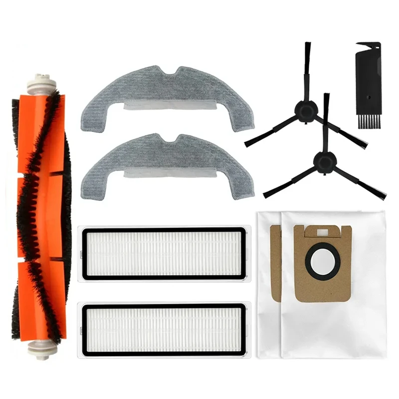 Para Dreame D10S Plus cepillo lateral de rodillo filtro Hepa paños de fregona bolsa de polvo de trapo accesorios de Robot aspirador repuestos