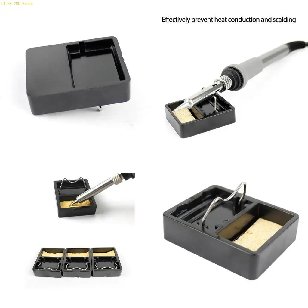 W3JE Universal G Type Soldering Iron Support Durability Bakelite Materials 200°C Resistance Suitable for Workshop Laboratory