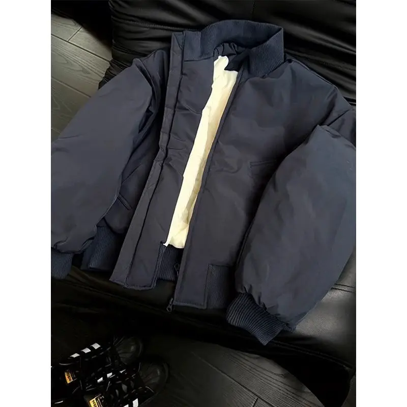 Or Flight Jaet manteau en k bleu pour hommes coton vêtements d'extérieur d'hiver col Cleanfit singe coton irt Thiened sans capuche