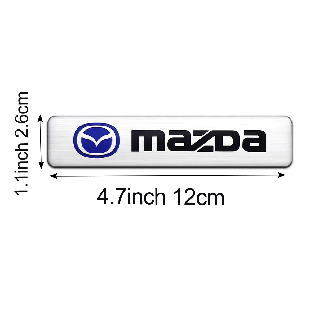 3D Aluminum Car Tail Trunk Body Decoration Sticker AUTO Emblem For Mazda 2 3 5 6 7 Axela Atenza Speed Demio MPS Miata RX7 RX8 MS