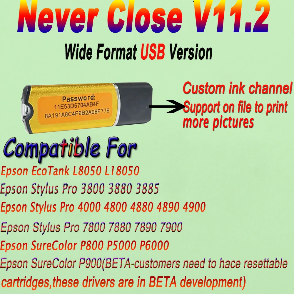 Desktop 11.2 Rip Software Wide Dtf Format Dongle Program Usb Key Epson L1800 7900 L805 R1390 XP15000 L18050 L8050 L800 4880 Dtf