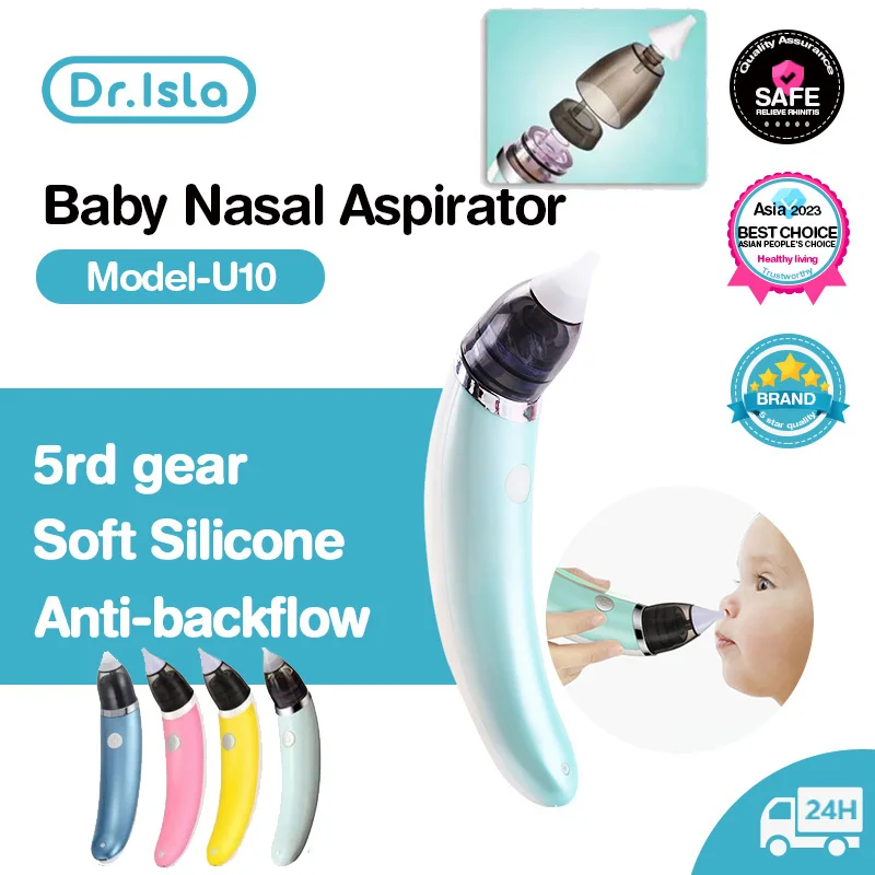 Dr.isla-bebê aspirador nasal elétrico, limpador de nariz, fungando equipamentos, seguro e higiênico, para recém-nascidos