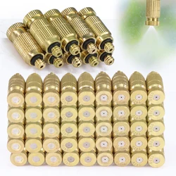 High Pressure Brass Mist Nozzle 4.5mm Thread Fine Fogging Atomizer for Garden Landscape Dedusting Humidification AtomizingSystem