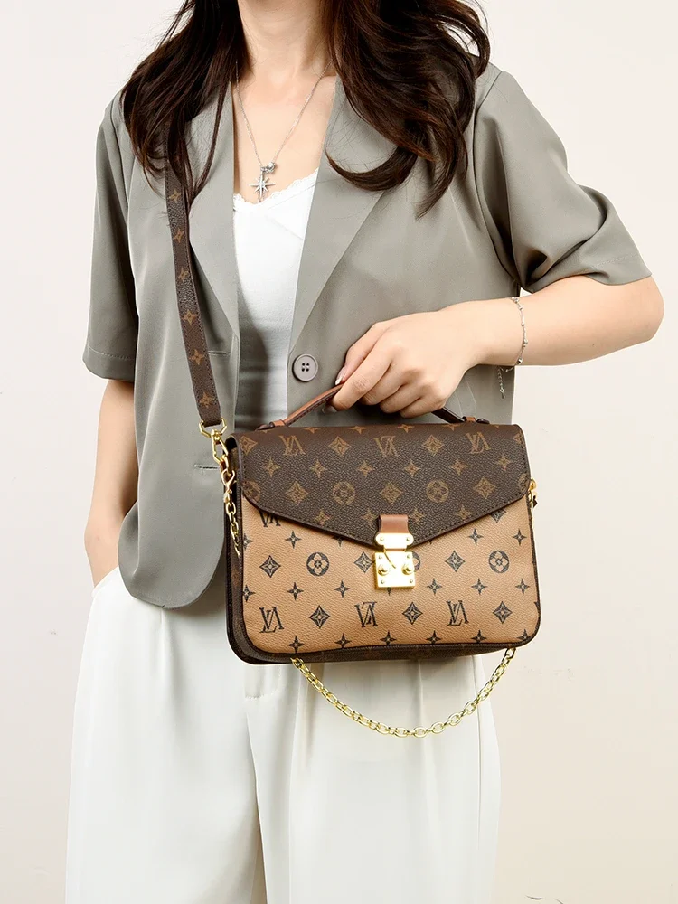

Classic Elegant Crossbody Bag By Luxury Brand, Leather Shoulder Handbag for Ladies Famous Designer Item