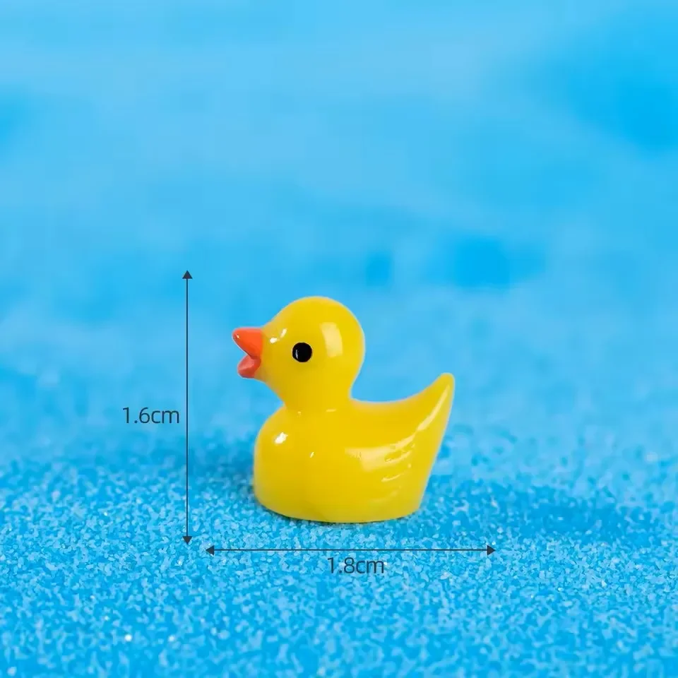 Mini Resin Ducks Bulk Tiny Ducks for Potted Miniature Decoration Garden Dollhouse Cake Decoration DIY Craft Charms Party Toys - view 3