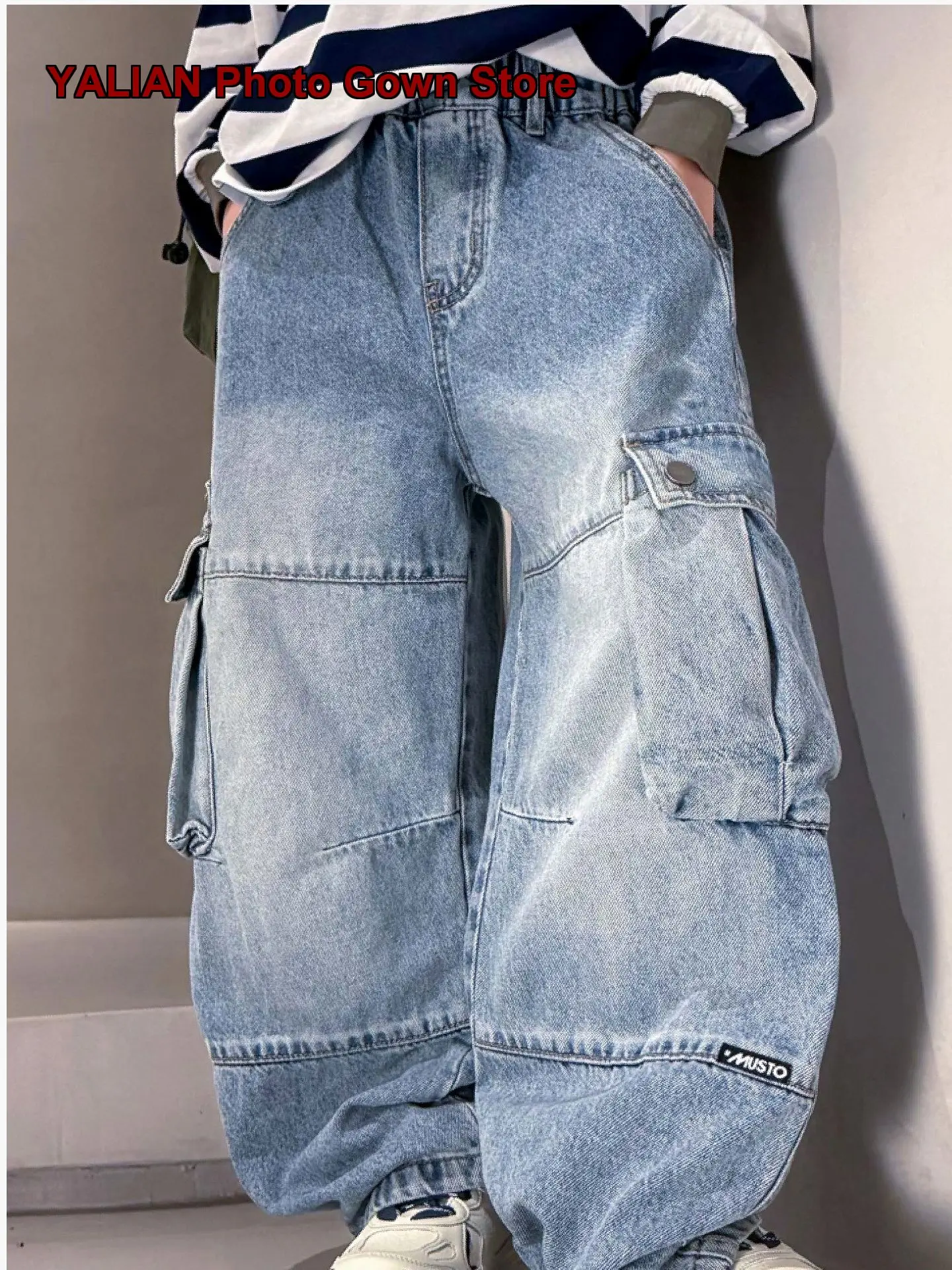 Boys Wide Leg Pants Kids Spring Autumn Stylish Loose Fit Older Kids