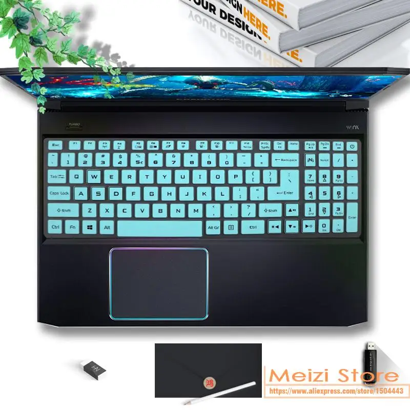 silicone Laptop Keyboard Cover skin Protector For Acer PREDATOR HELIOS 300 PH315-55 PH315-54 PH315-53 PH315-52 15.6 inch