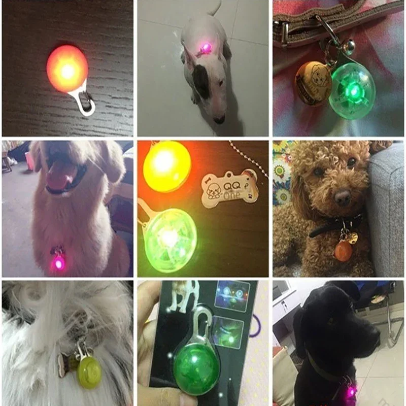 1PC LED Luminous Dog Cat Collar Glowing Pendant Flash Lights Pet Leads Accessories Night Walking Pet Collar Supplies Accessorie