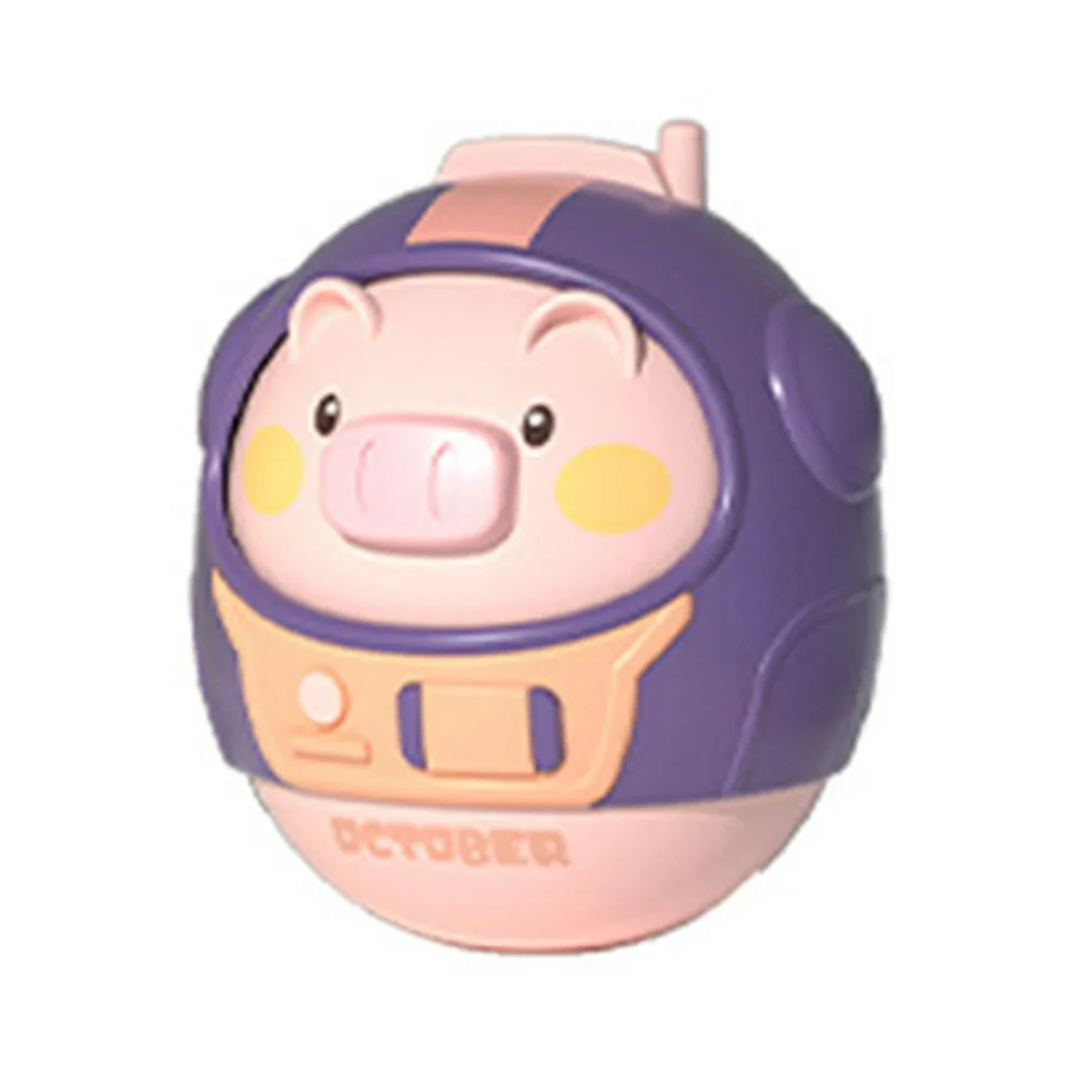 แก้วน้ำพลาสติกแบบพกพาของเล่นชิบะอินุ/นกแก้ว/แพนด้า/หมูการ์ตูนโรลี่-โพลีของเล่น 360 °   เขย่ากระดิ่งเขย่าเด็ก