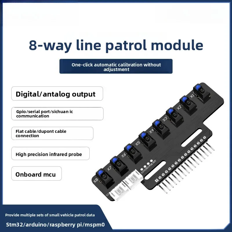 4-Channel & 8-Channel Tracking Module Photoelectric Infrared Sensor for Small Car Robot Black White Recognition