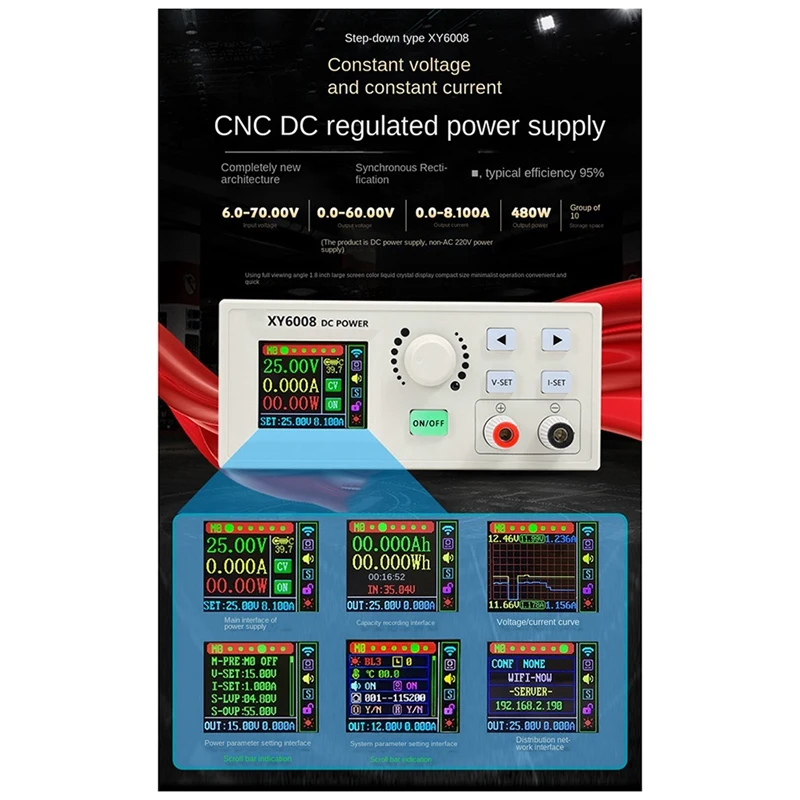 ปรับแหล่งจ่ายไฟ DC Step-Down โมดูลแรงดันไฟฟ้าคงที่และการบํารุงรักษาปัจจุบัน 60V 480W Step-Down โมดูล