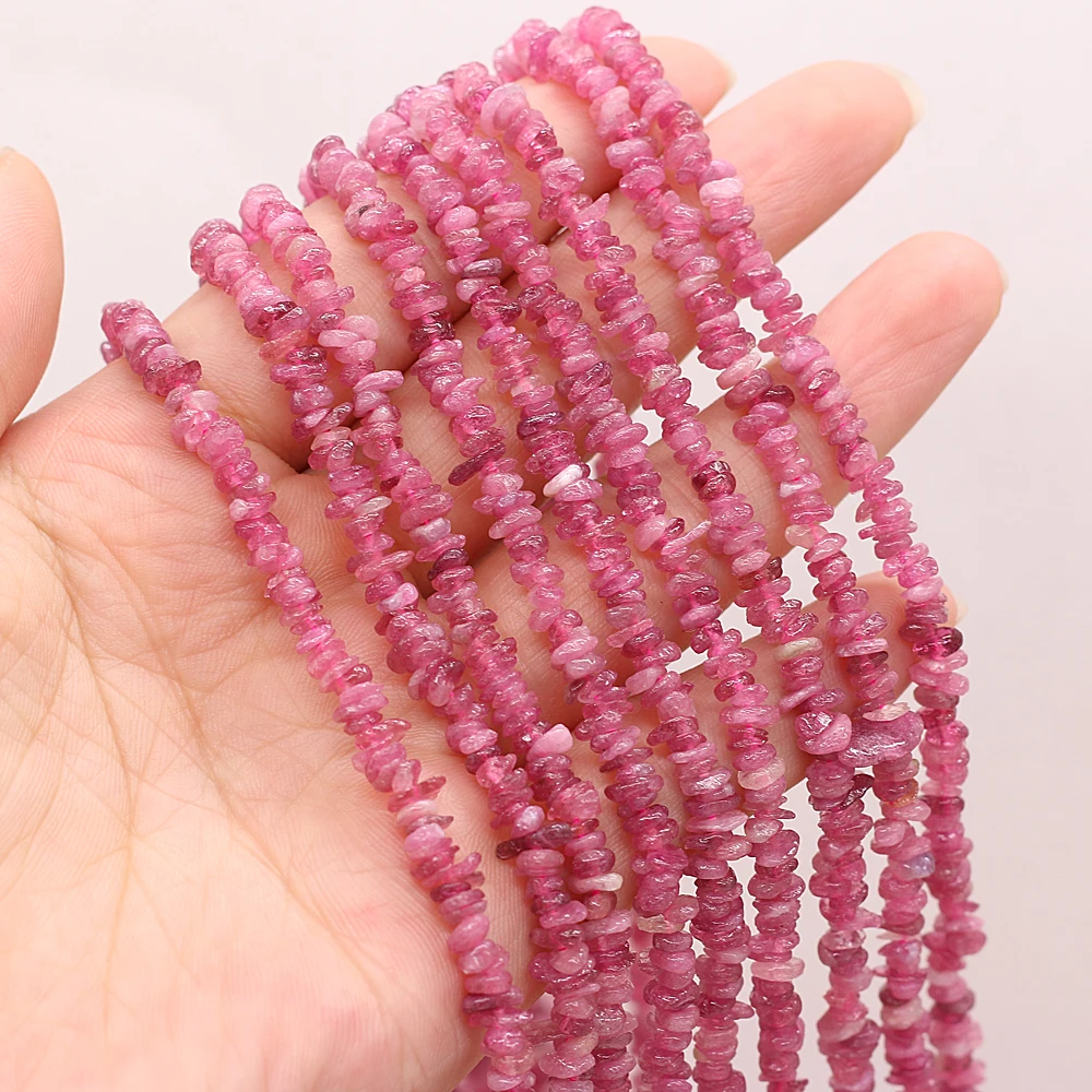 1string Natural Semi-precious Stone Crushed Stone Beads Irregular Bead Charms for DIY Women Men Jewelry Making Accessories