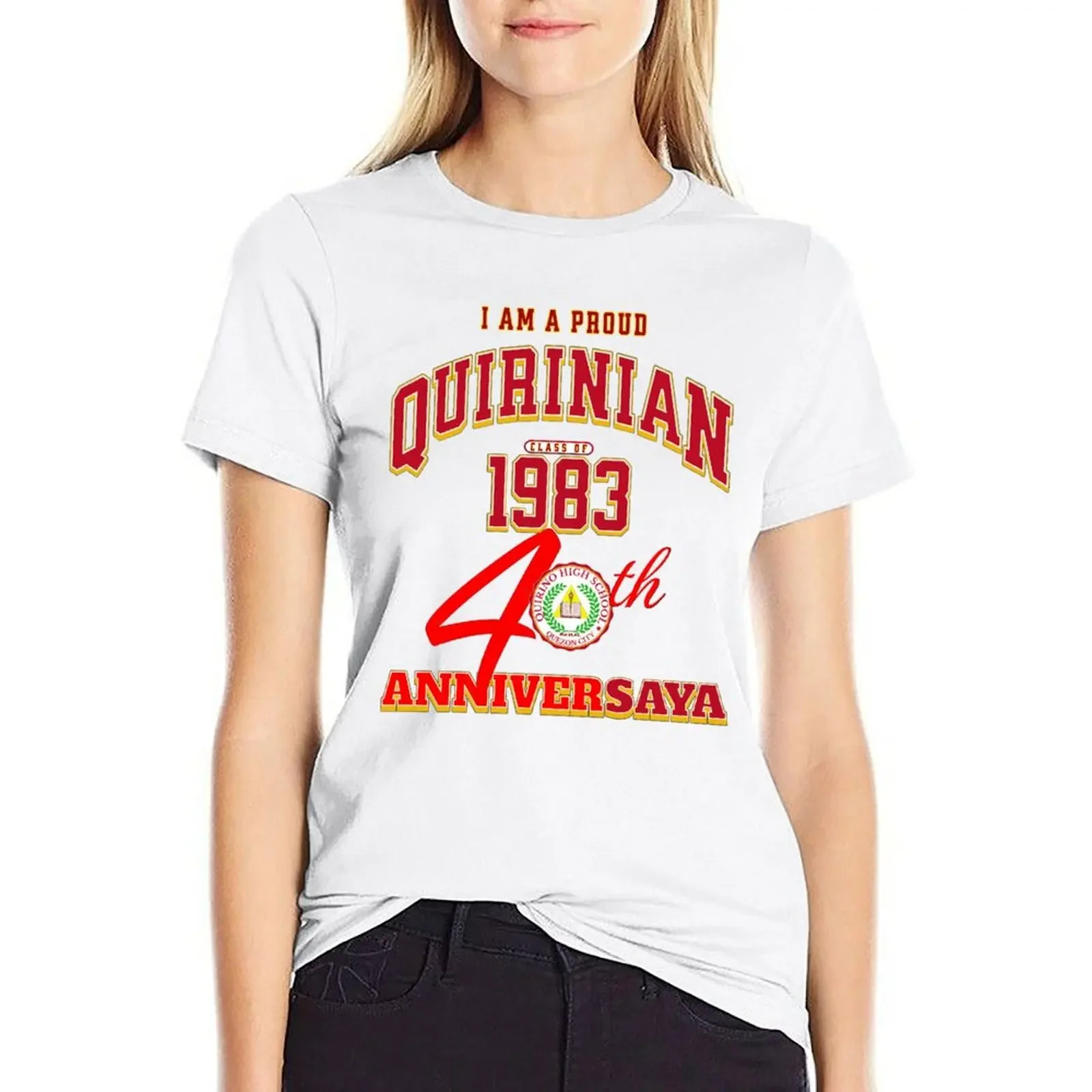 

QHS Class of 83 40th Anniversary T-shirt aesthetic clothes Aesthetic clothing tops Women