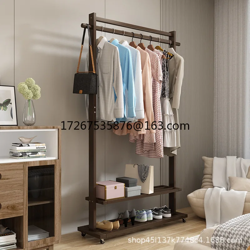 

Hanging hanger Storage Floor-to-ceiling bedroom Coat rack Living room Simple modern new Chinese-style homestay Hanger removable