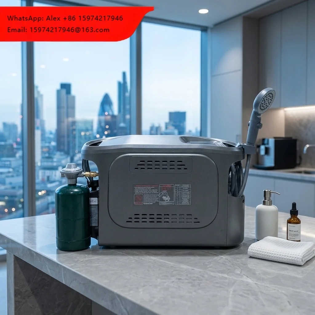 Portable Propane Water Heater Shower Pump Built-in Battery Compact Outdoor Cleaning Showering System For RV Household Gas