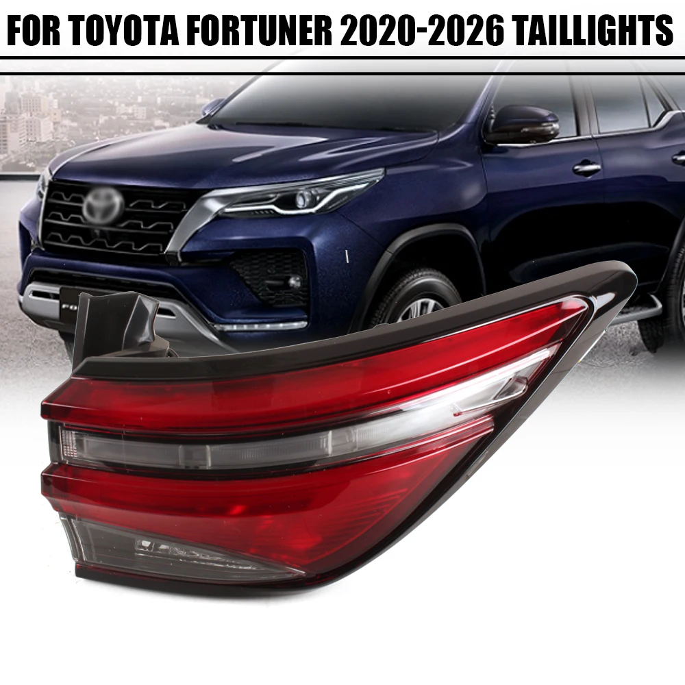 LED Rear Tail Light FOR TOYOTA FORTUNER 2020 2021 2022 2023 2024 2025 2026 Car Signal Brake Lamp Bumper Warning Light