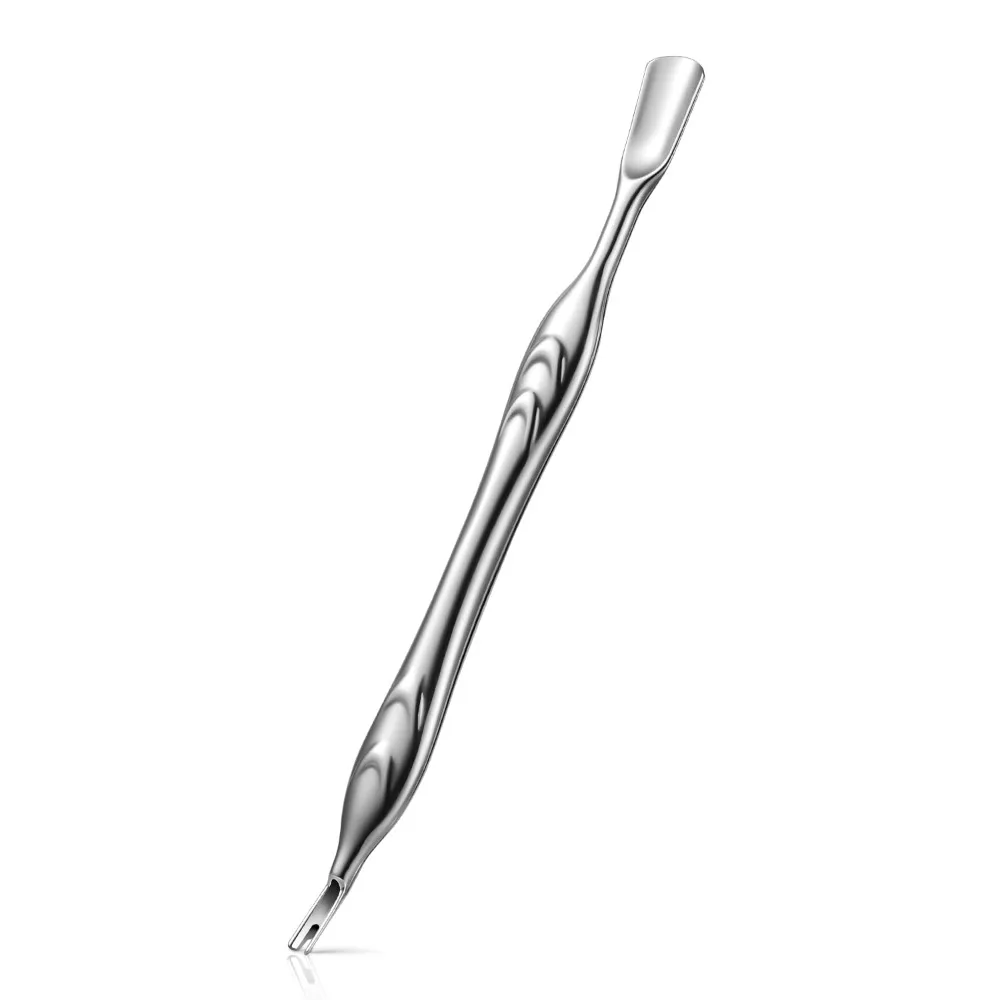 2-in-1 Cuticle Pusher and Trimmer Stainless Steel Manicure Pedicure Tool Nail Care Kit Cuticle Remover Silver Professional