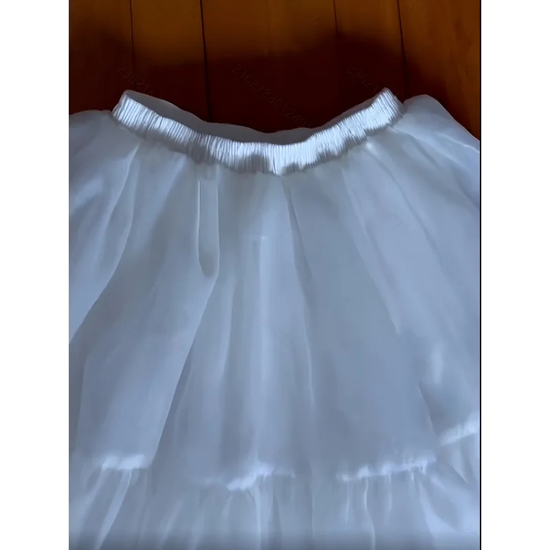 Women'S Bridal Tea-Length Petticoat Skirt – 31.5inch Puffy Underskirt Crinoline Wedding Dress Additions, Calf-Length Organza