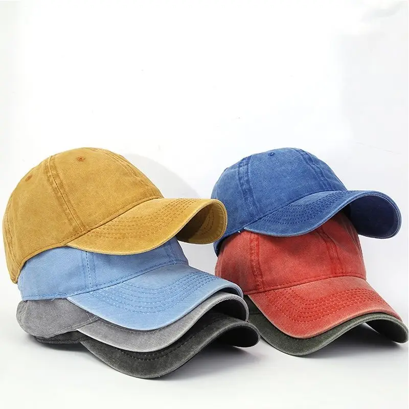 Water Wash Baseball Cap for Women Men Dad Hat Wholesale Solid Hat Unisex Outdoor Sports Cotton Gorro Bone Gorra Beisbol