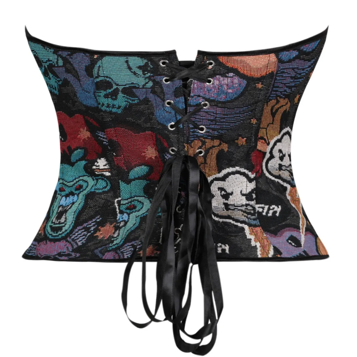 مشد نسائي جديد لجمجمة الهالوين مكون من 6 أزرار لعام 2025 #3