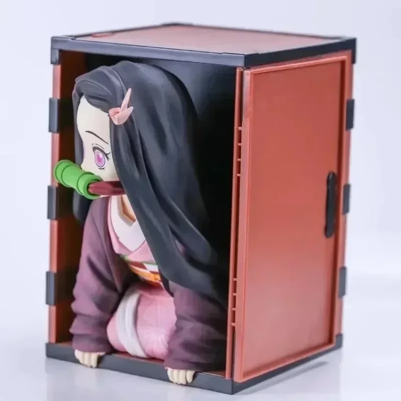 22cm New Demon Slayer Kamado Nezuko Action Figure scatola per Popcorn modello Kawaii collezione di ornamenti carini Display da tavolo giocattolo regalo