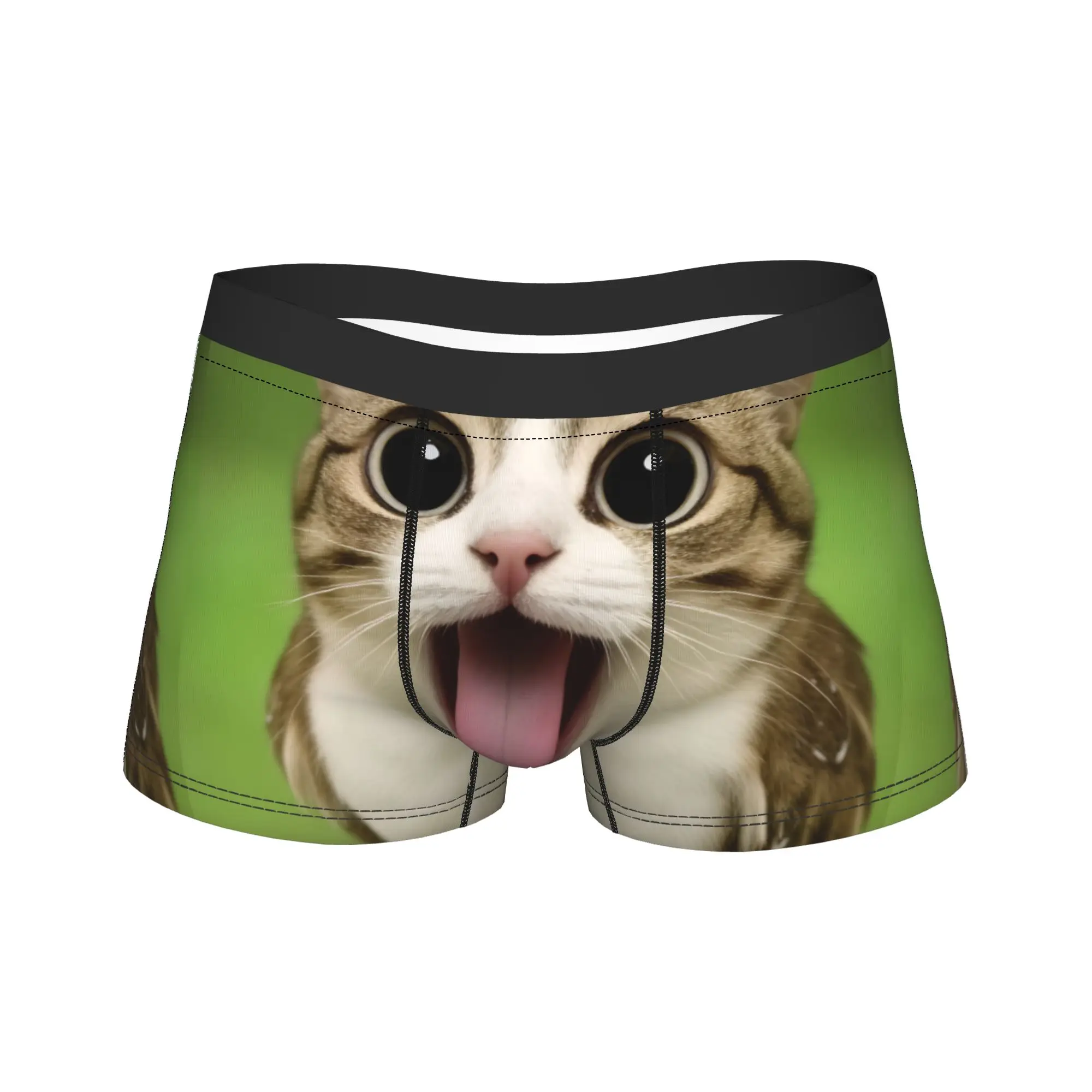 

Italian Brainrot Meowl Cat Owl Fun Meme Underwear Men's Panties Print Comfortable Boxer Shorts Quality Shorts Briefs Plus Size