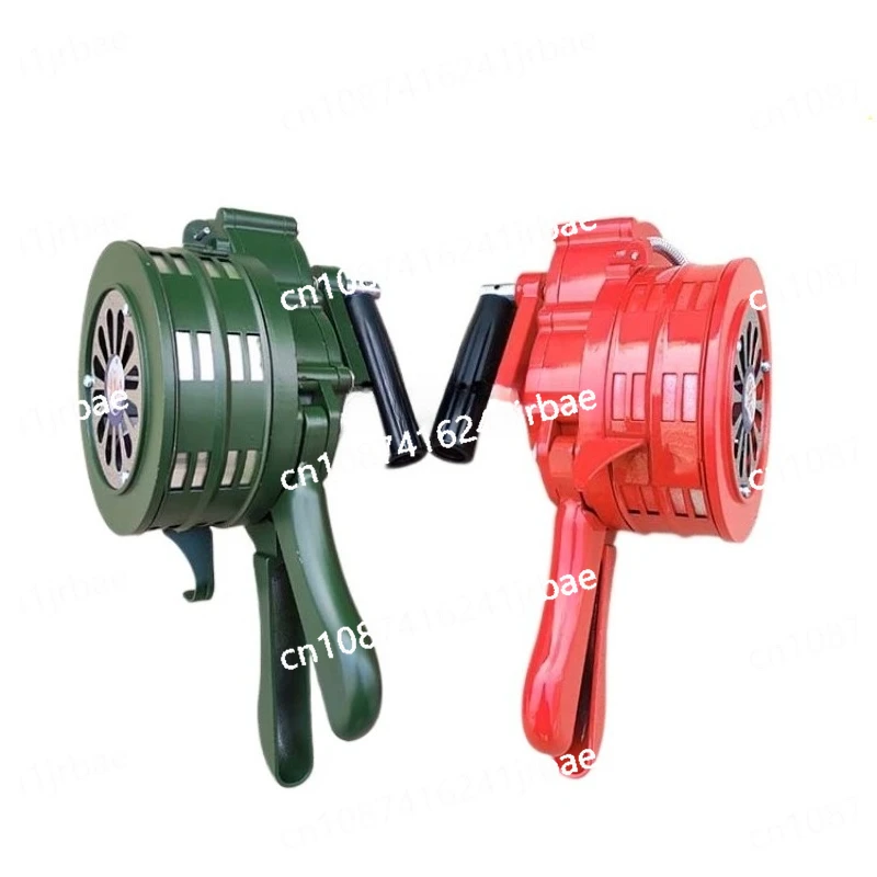 

Aluminum Hand-Crank Operated Emergency Alarm Siren Manual Outdoor Alarm Loud 110db Y