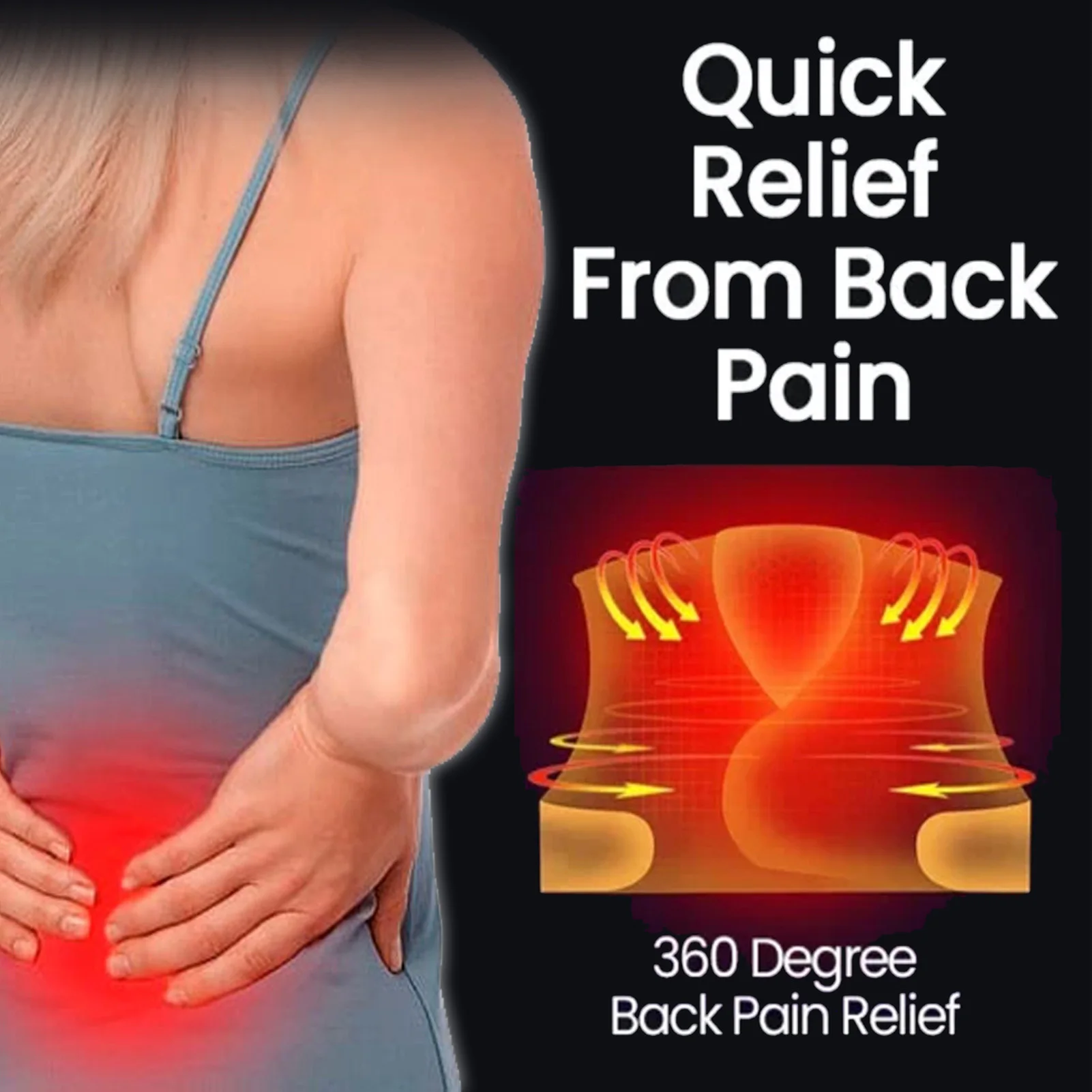 

Self Heating Lumbar Brace Massage Band Thermal Magnetic Therapy Support Belt for Back Lower Back Lumbar Pain Relief