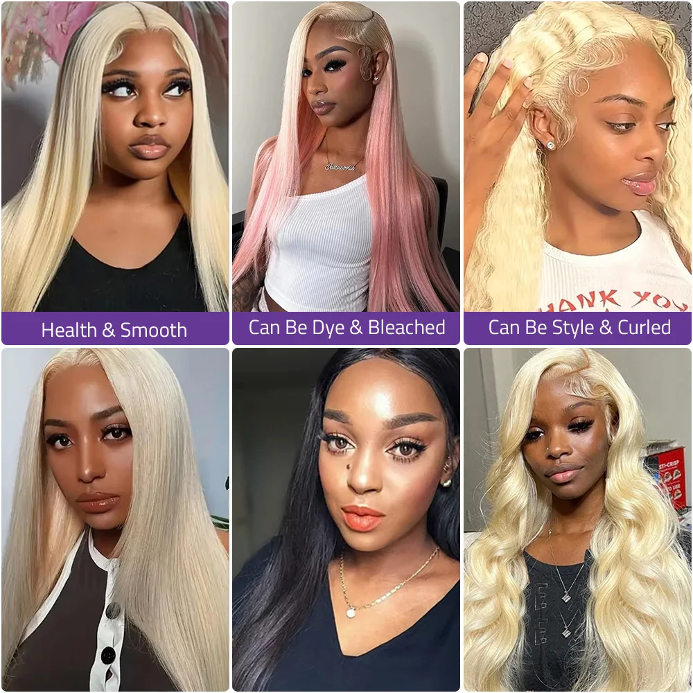 613 HD الدانتيل الباروكة الأمامية 13X6 الدانتيل الجبهة شعر مستعار أشقر 13X4 الدانتيل الجبهة العظام شعر مستعار مستقيم 100% قبل قطعها شعر الإنسان البرازيلي